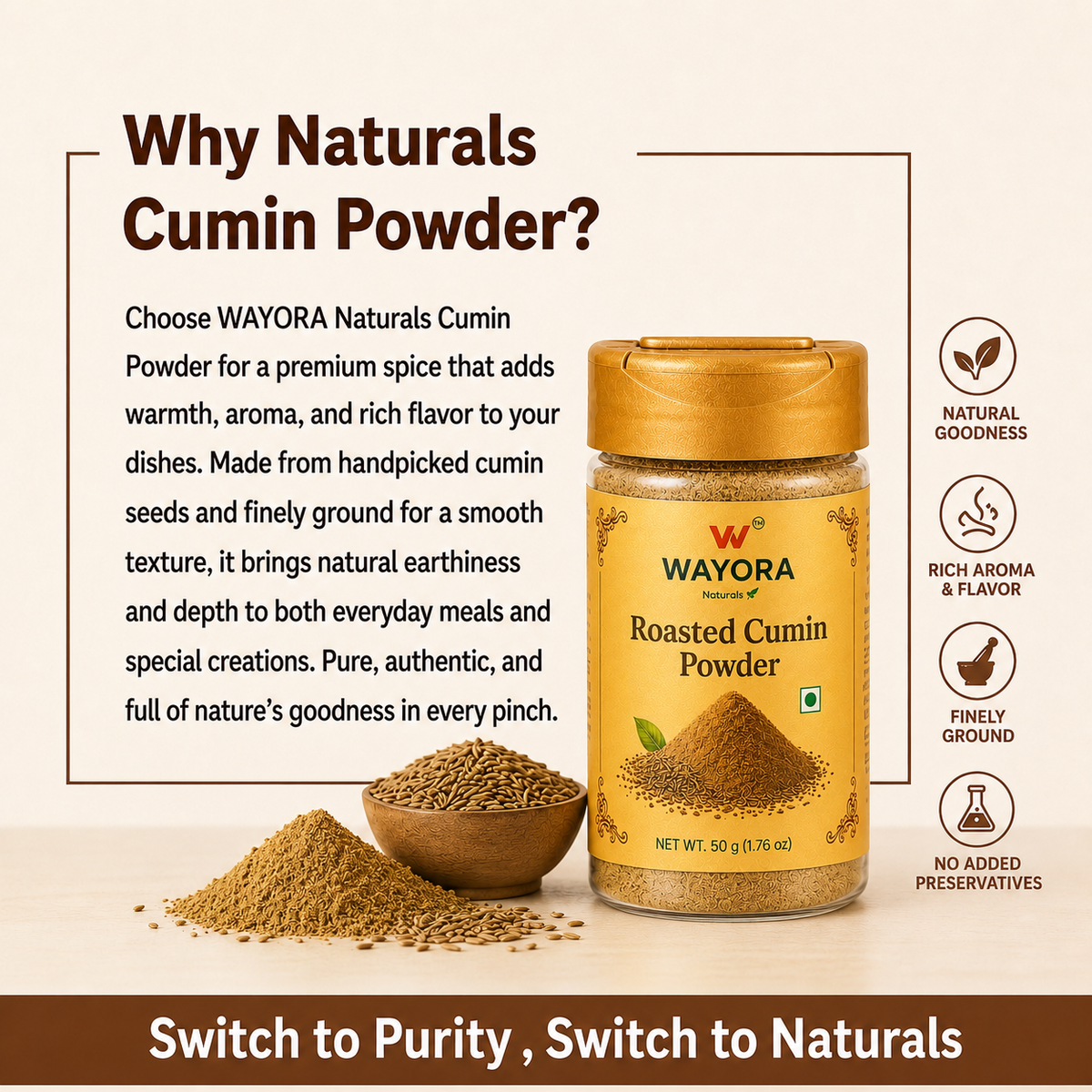 Roasted Cumin Powder - 50gms