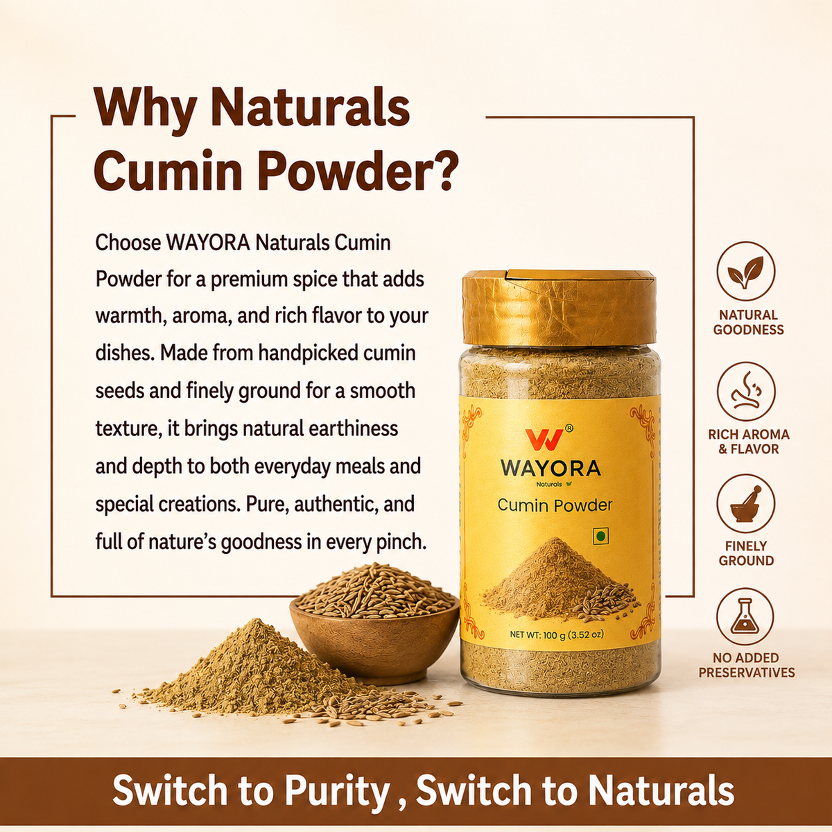 Roasted Cumin Powder - 100gms