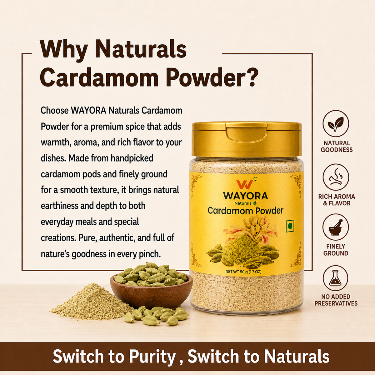Green cardamom - 50gms